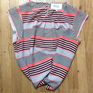 Alice Blue Stitch Fix Striped Shirt Flowy Blouse